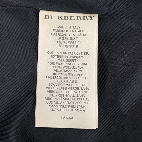 Mens Brown Wool Double-Breasted Overcoat With Fur Collar - Picture 7 of 8